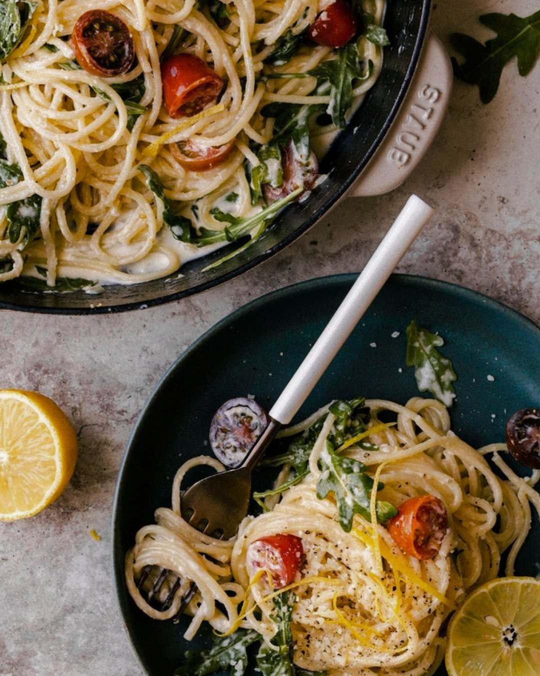 Easy (& Tasty) Lemon + Tomato Pasta
