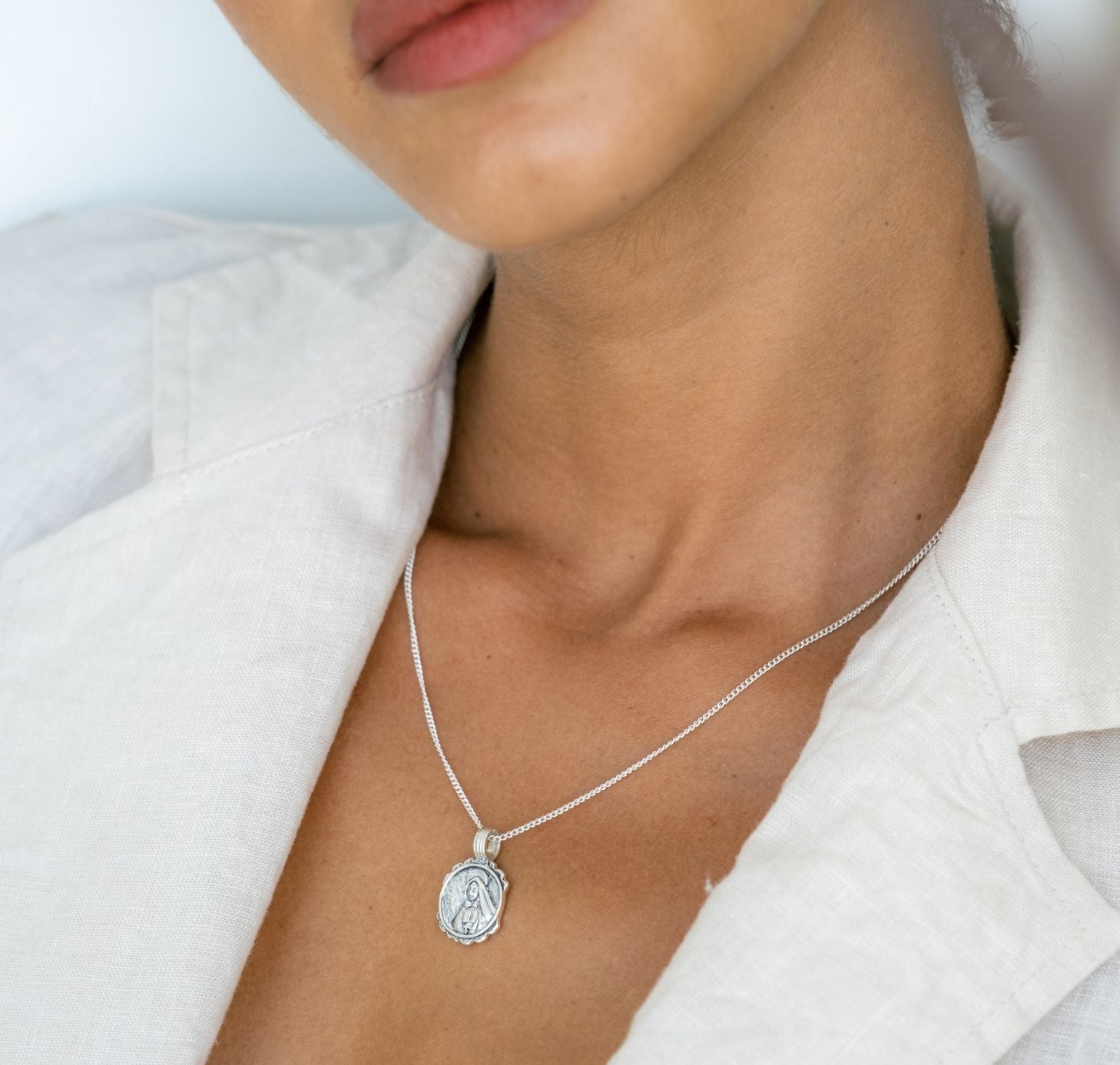 St Cabrini - Patron Saint of Immigrants - Silver