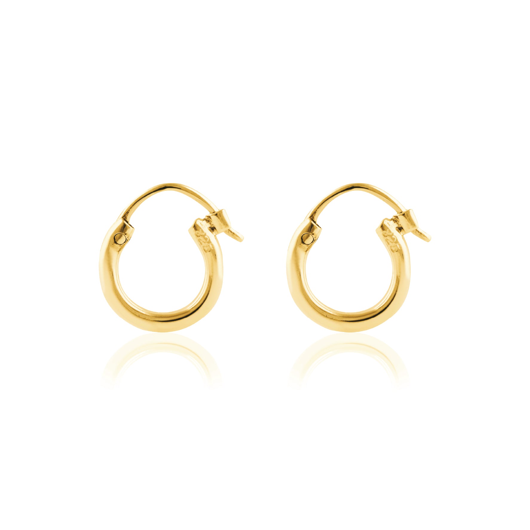 Luna & Rose small Signature Gold hoop earrings from Recycled Sterling Silver