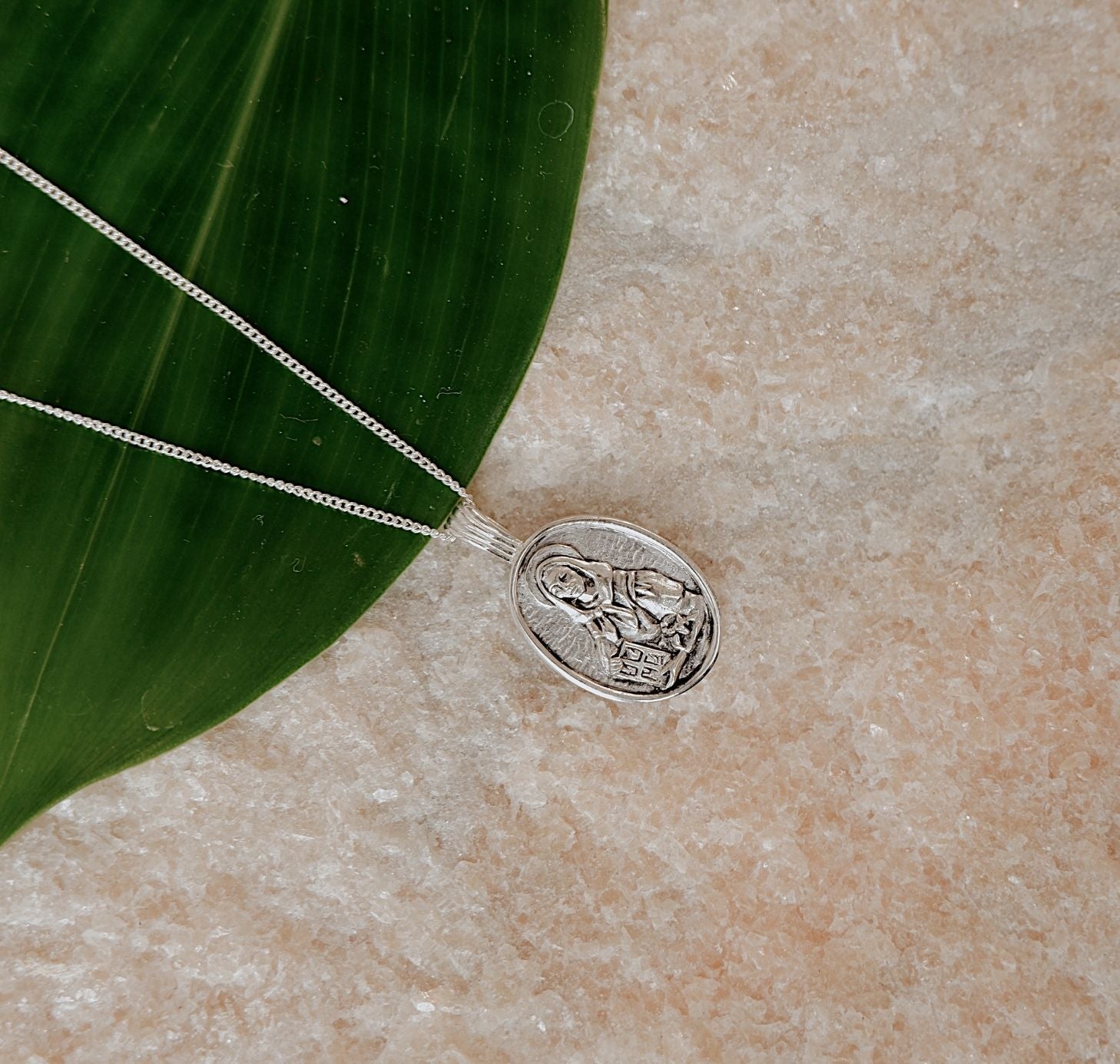 St Dymphna - Patron Saint of Anxiety Necklace - Silver