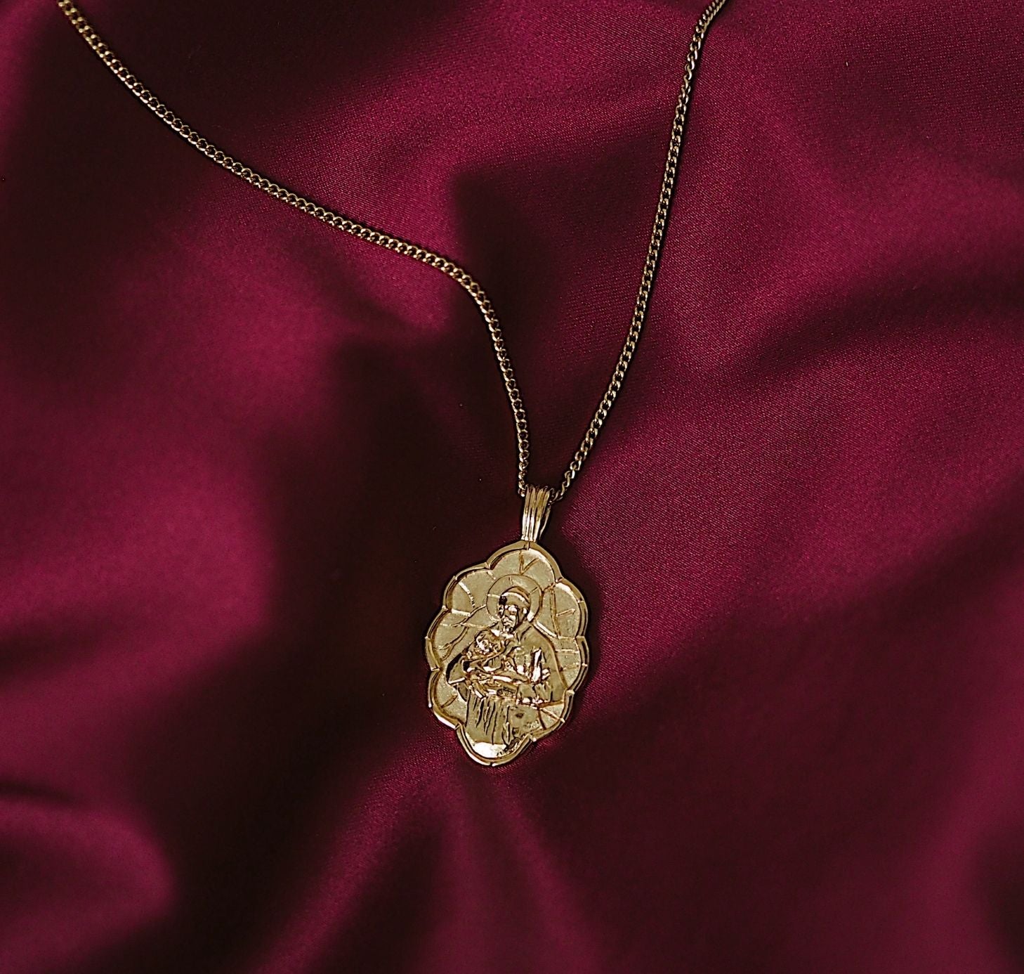 St Vincent De Paul - Patron Saint of Charity & Giving Back Necklace - Gold
