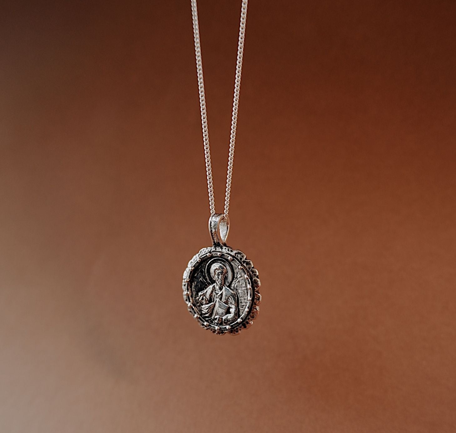 St Luke - Patron Saint of Creativity & Artists Necklace - Silver