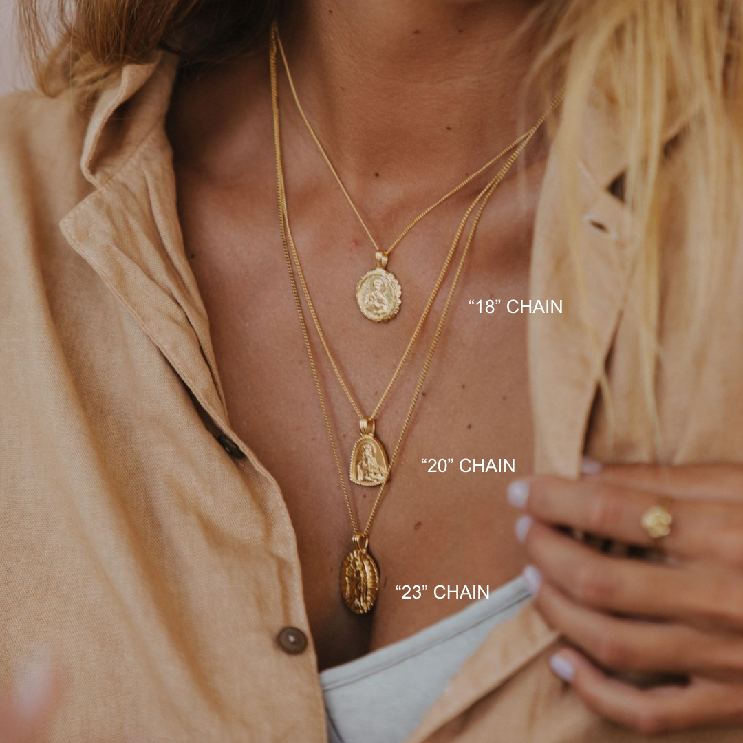 St Luke - Patron Saint of Creativity & Artists Necklace - Gold