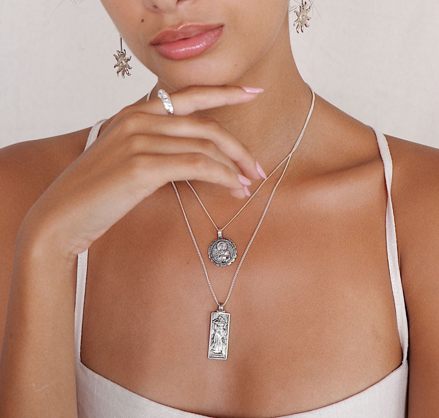 Freyja Goddess of Love Pendant Necklace - Silver