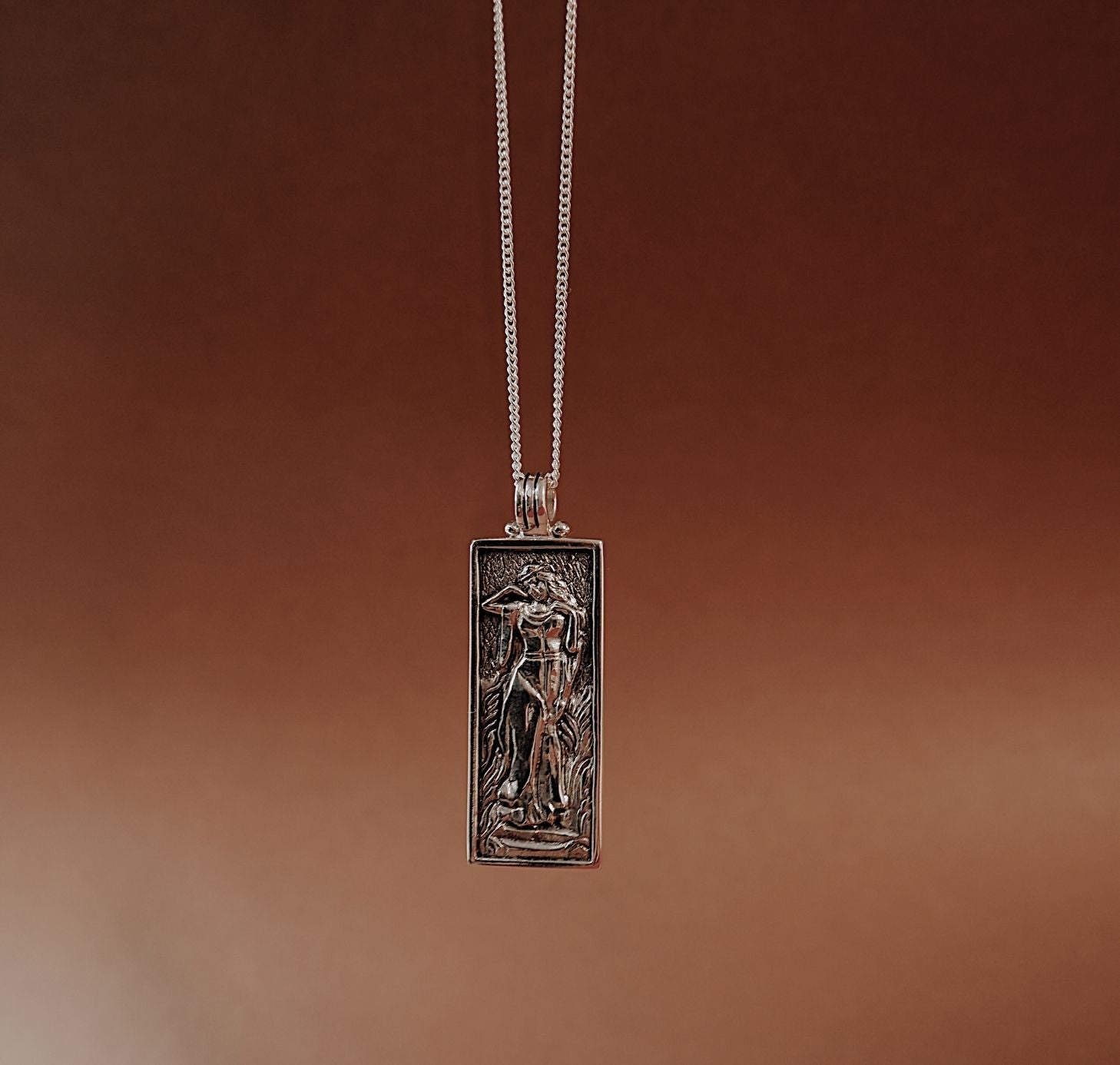 Freyja Goddess of Love Pendant Necklace - Silver