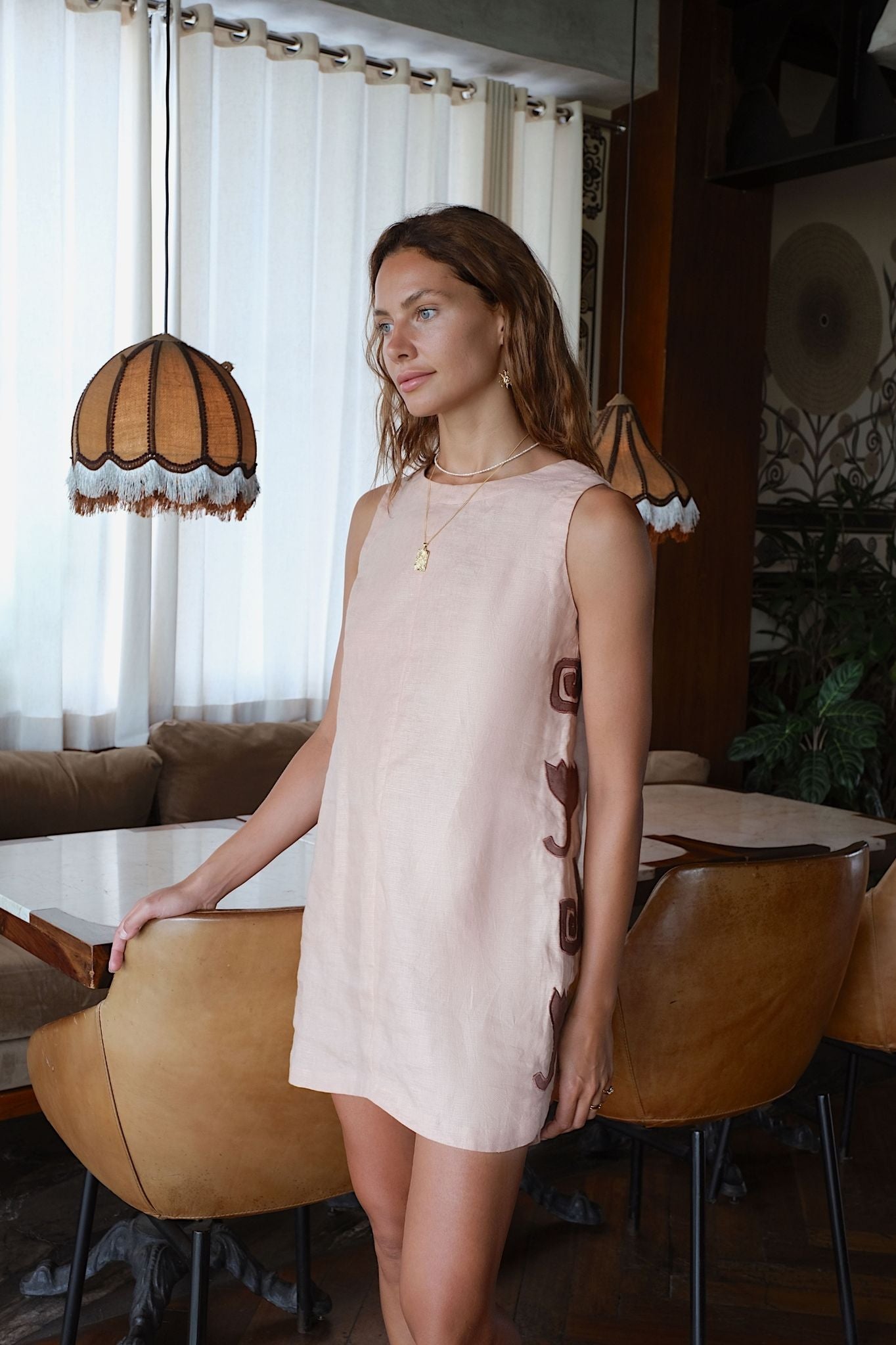 MARIGOLD MINI DRESS - Cactus Peach