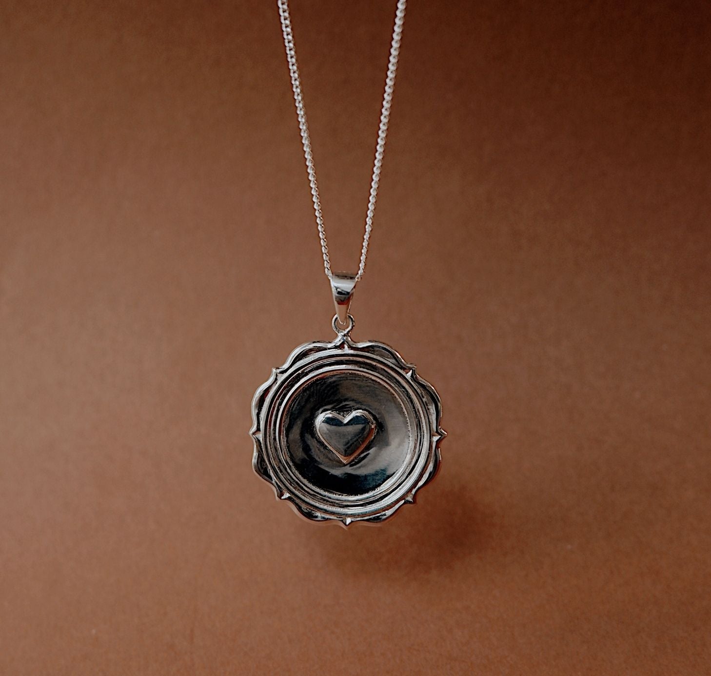 SERENA 'LOVE' NECKLACE PENDANT - SILVER