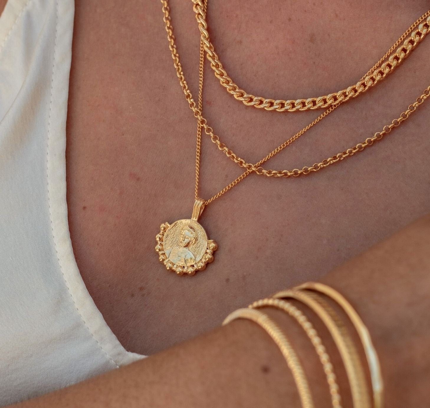 Kate Sheppard Pendant for Independence Necklace - Gold