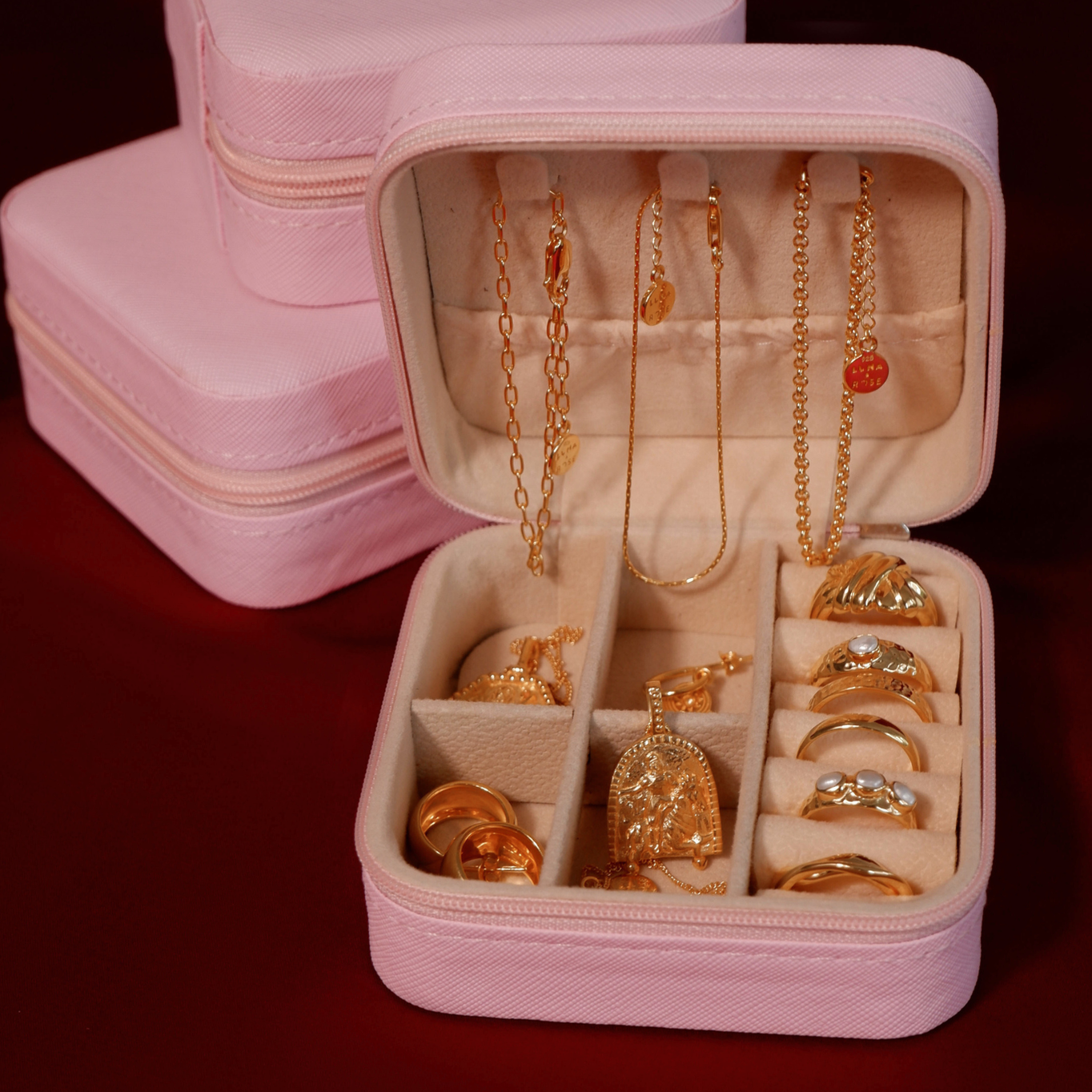 The Jessie Jewellery Travel Case - Blush