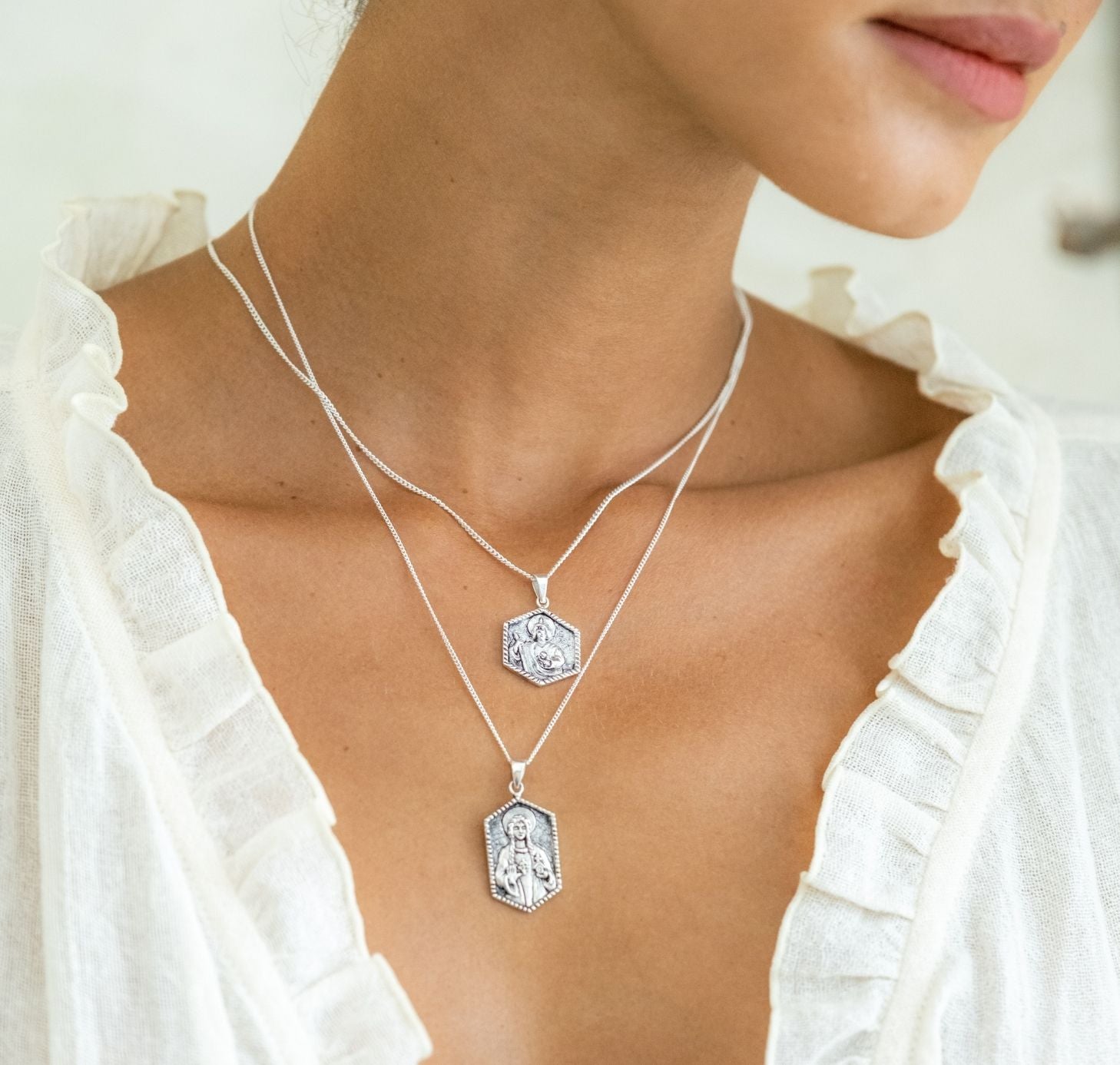 St Dwynwen - Patron Saint of Lovers - Silver