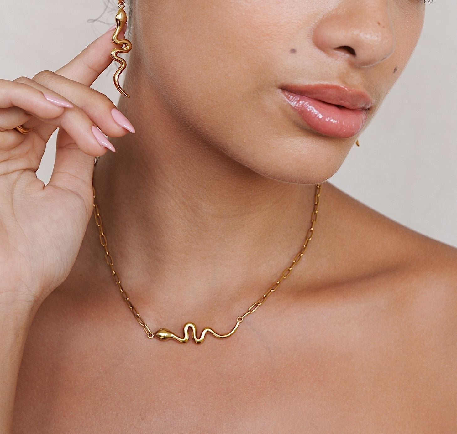 Snake 'Rebirth' Necklace - Gold