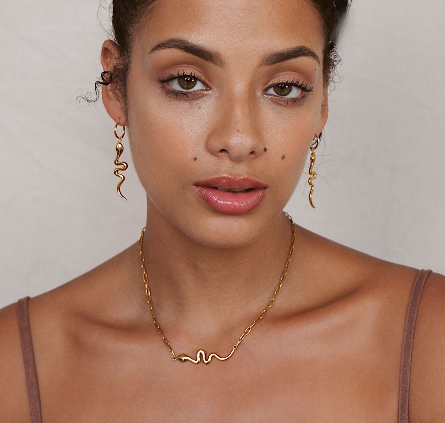 Snake 'Rebirth' Earrings - Gold