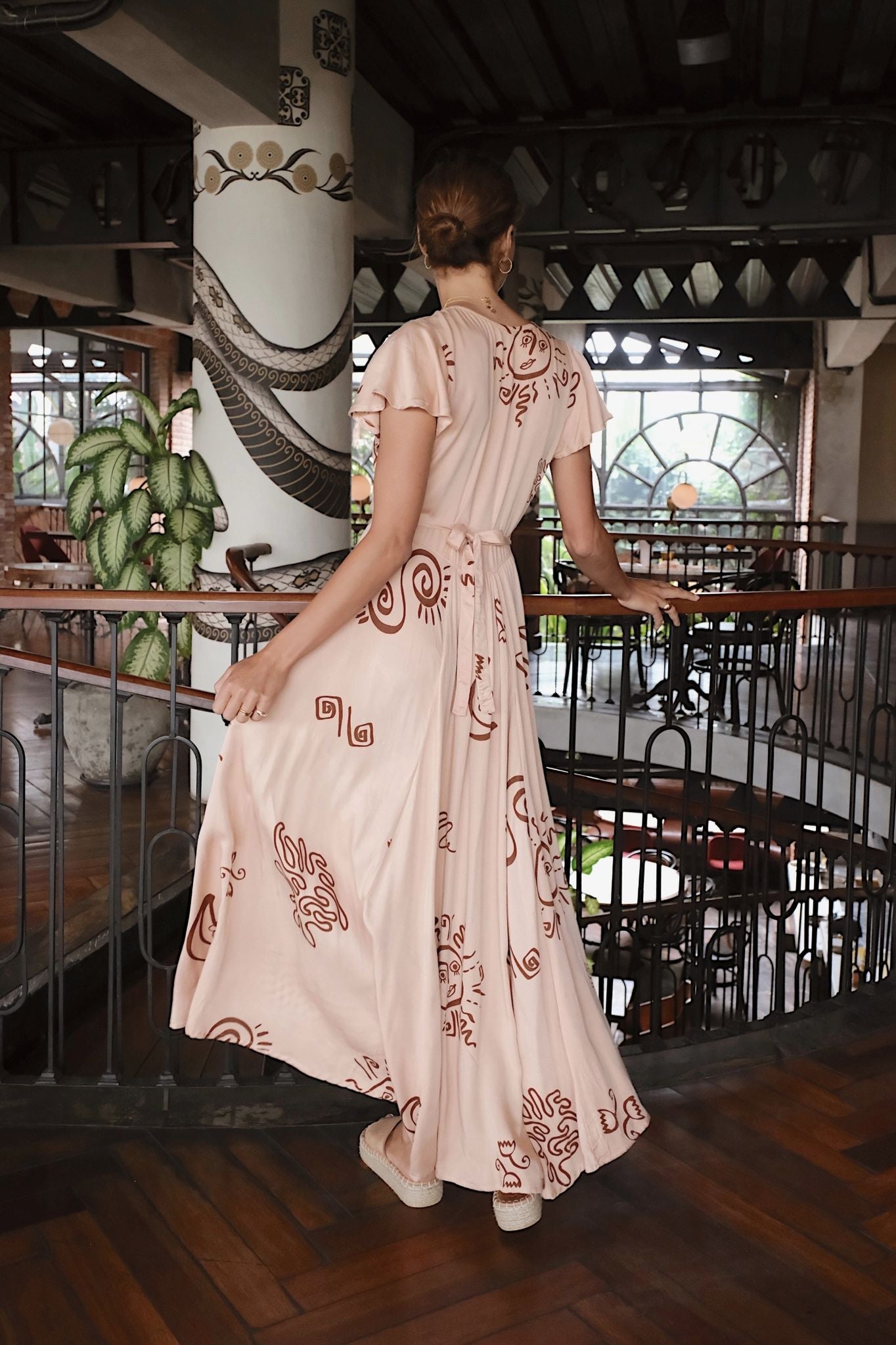 SIENNA BEACH WRAP DRESS - Cactus Peach