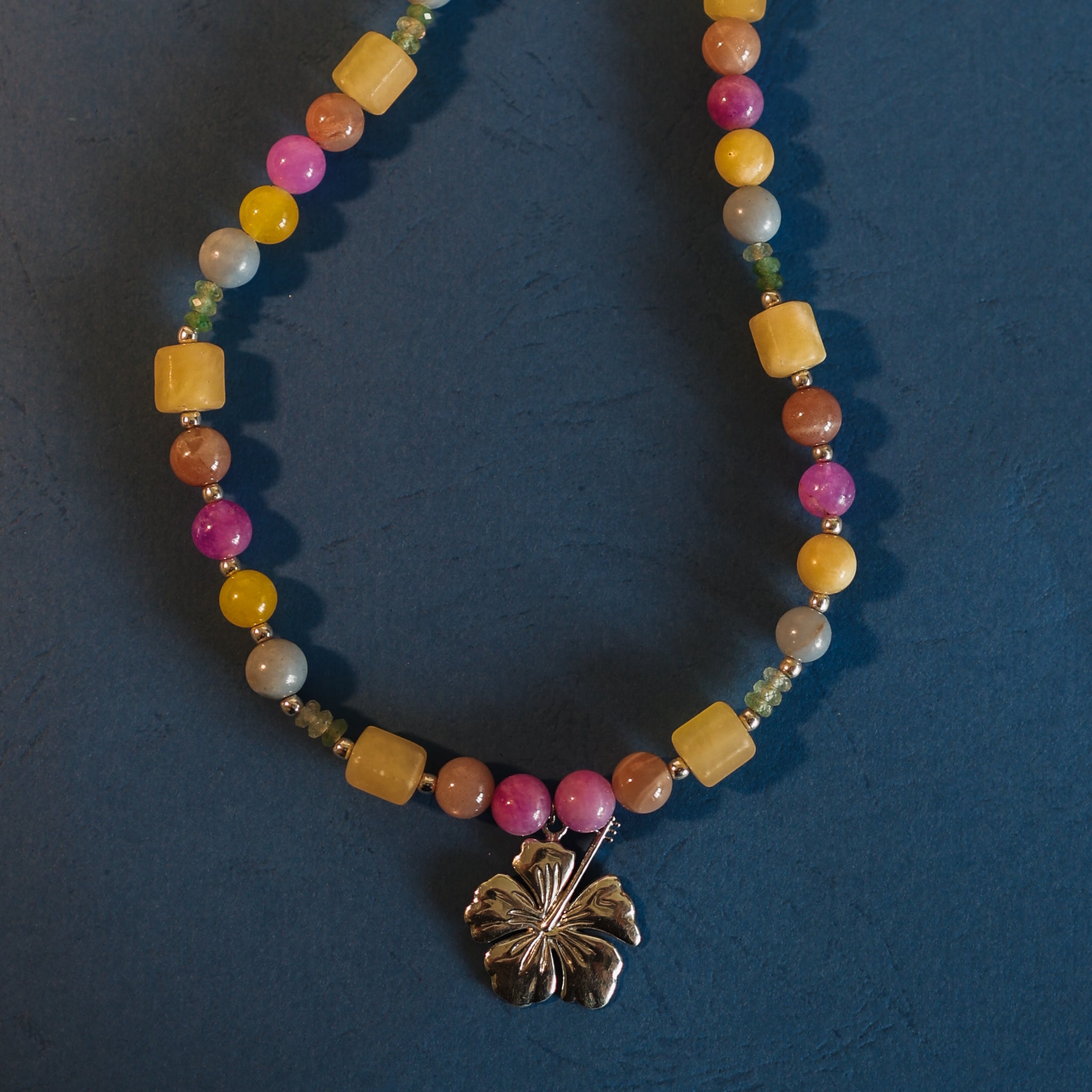Hibiscus Necklace - Tahnee Kelland x Luna & Rose - Silver