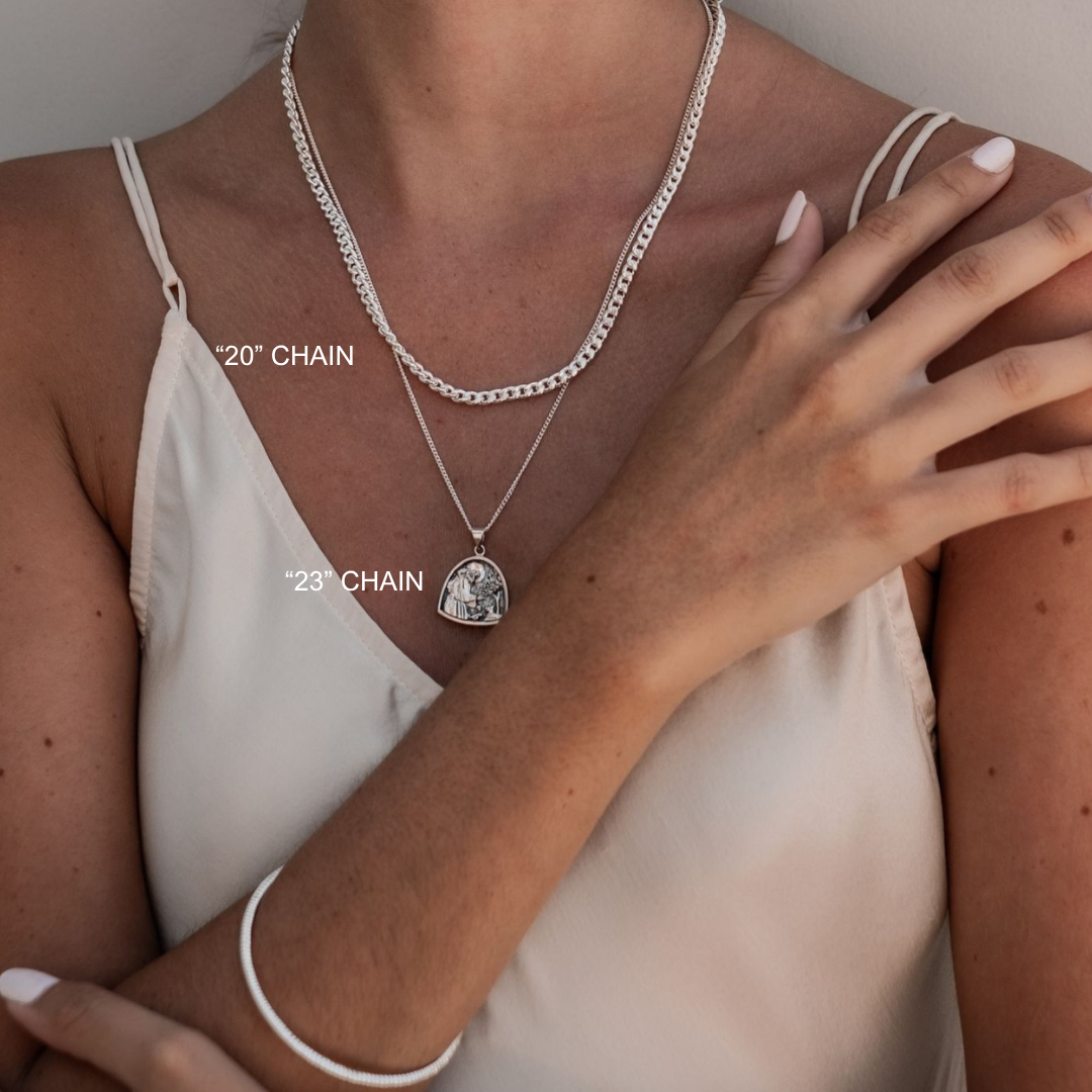 St Cecilia - Patroness of Music Necklace - Silver