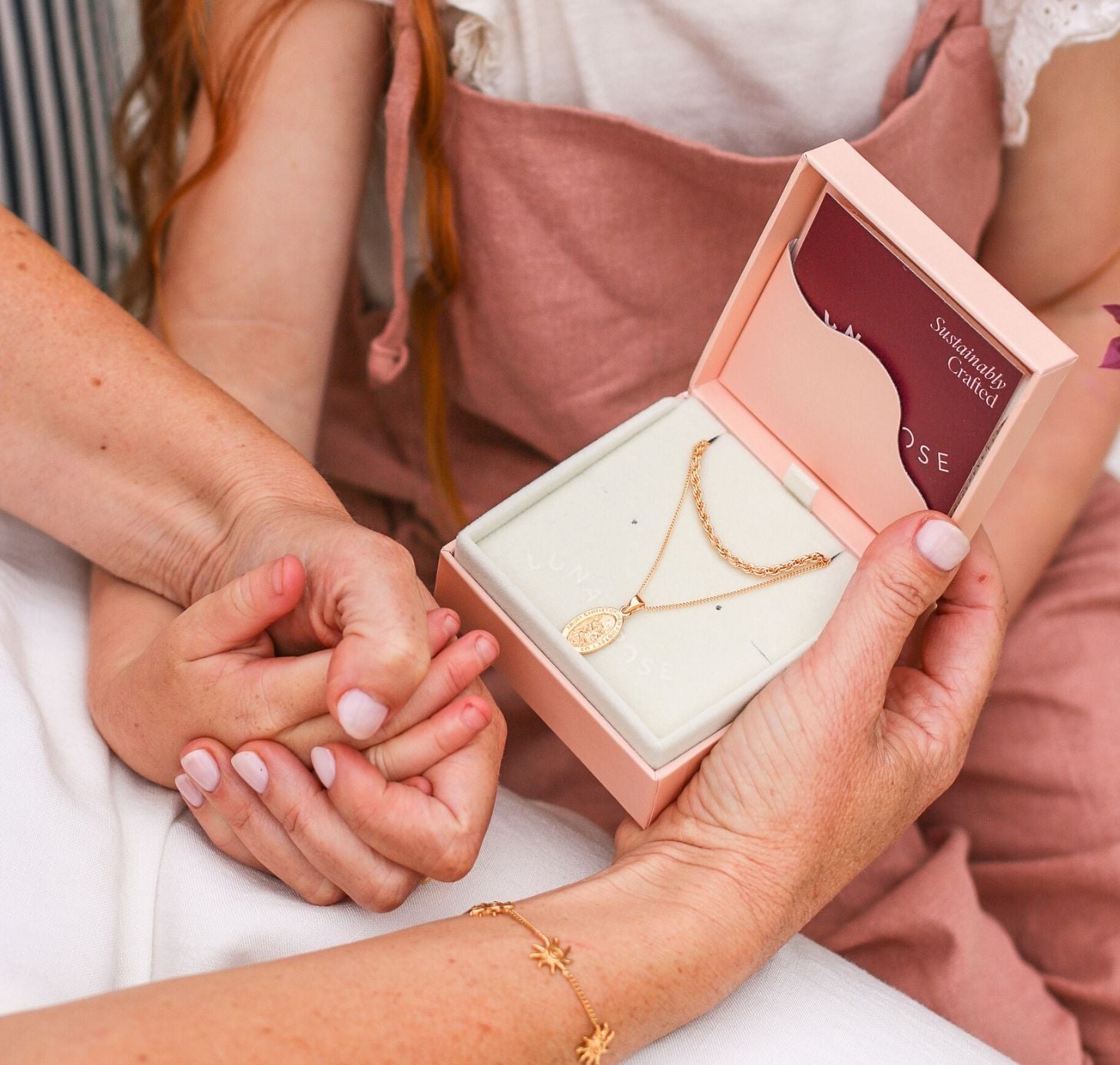 St Christopher the Patron of Travel Charm Necklace (Gold)