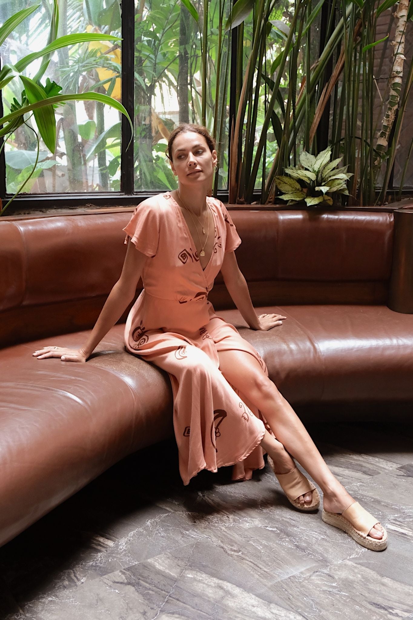 SIENNA BEACH WRAP DRESS - Vintage Blush