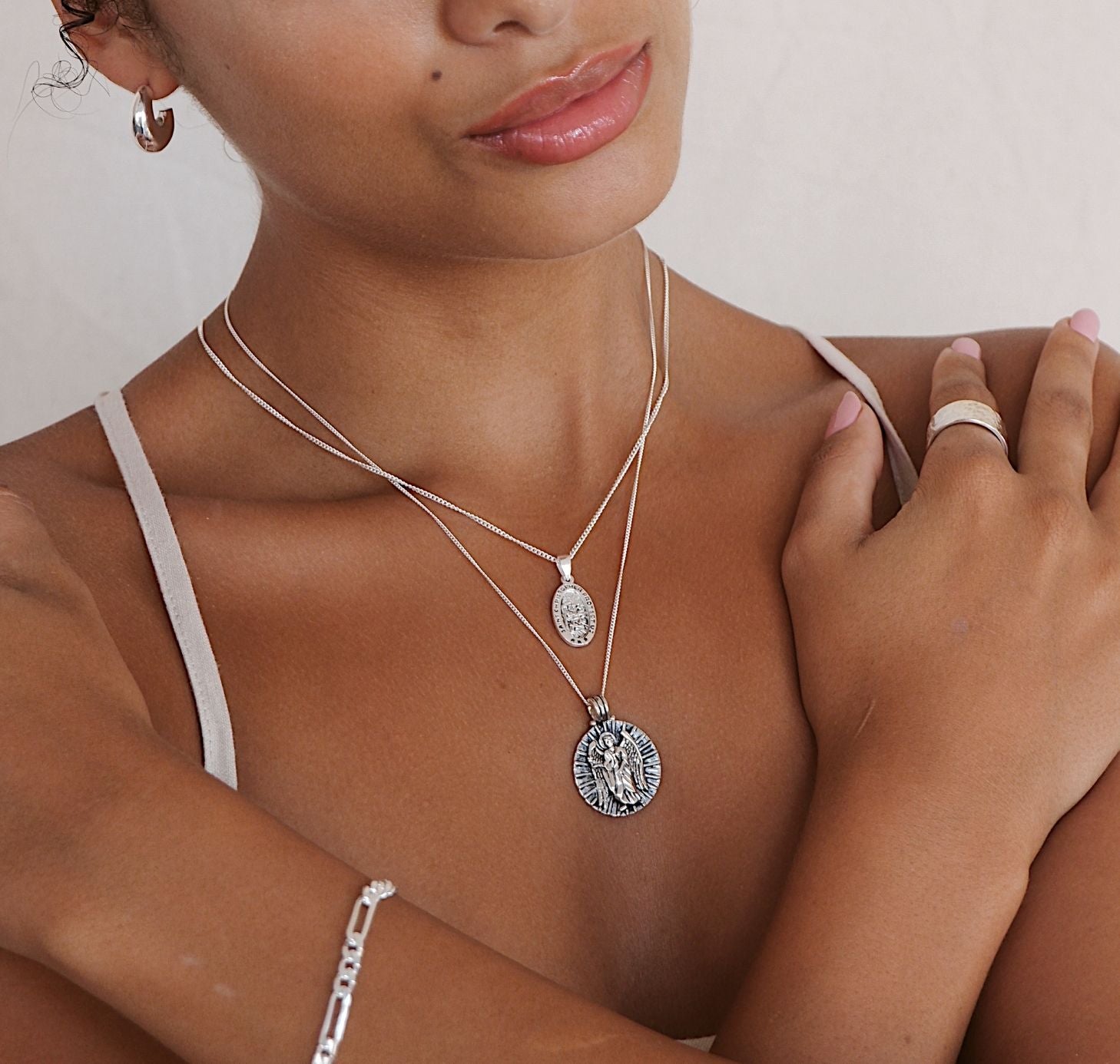 St Christopher - Saint of Safe Travel & Travellers CHARM ONLY - Silver