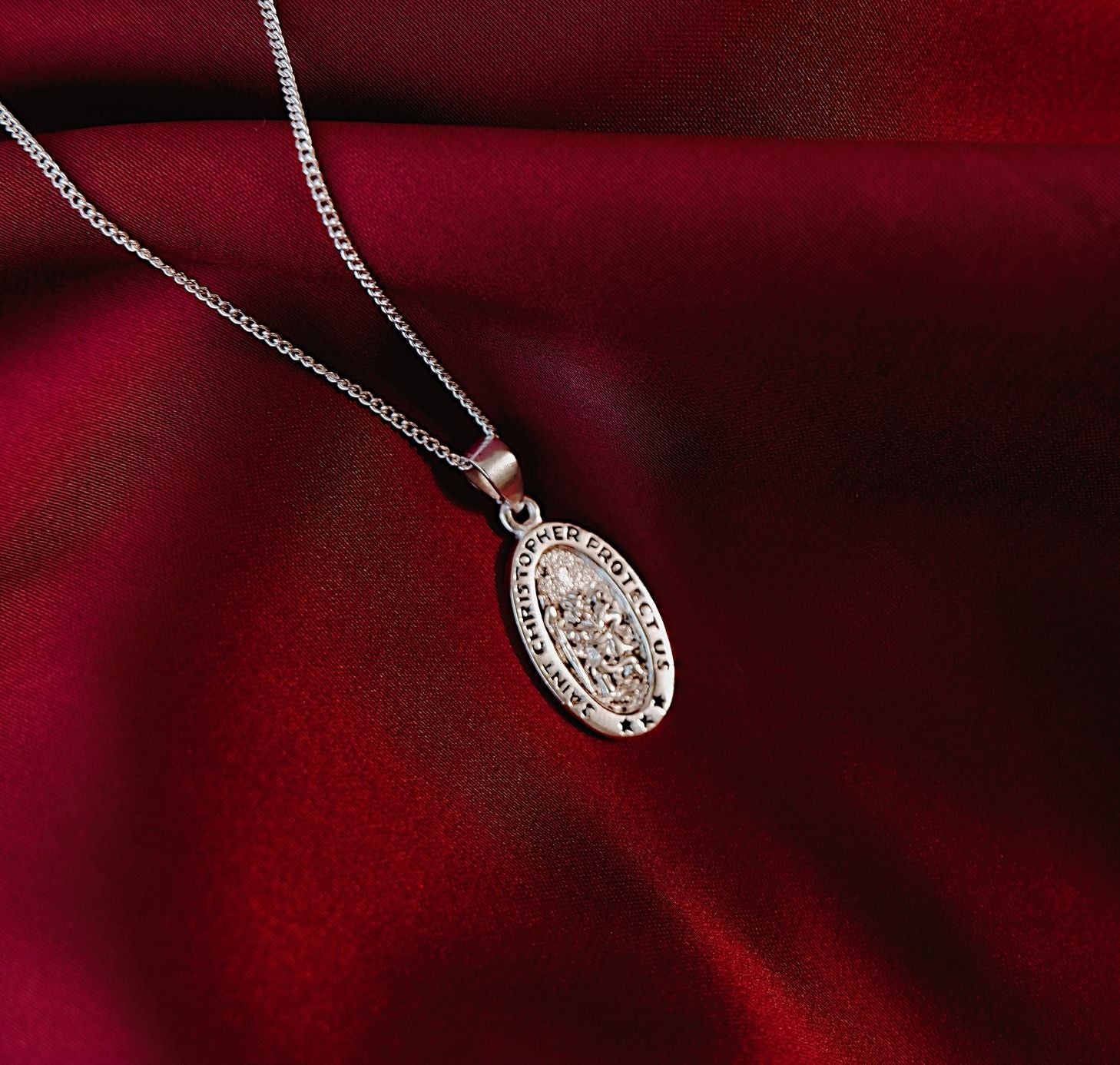 St Christopher - Saint of Safe Travel & Travellers CHARM ONLY - Silver