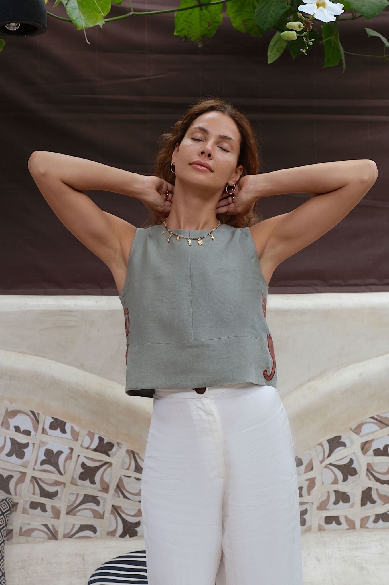 DAHLIA CROP TOP - Agave