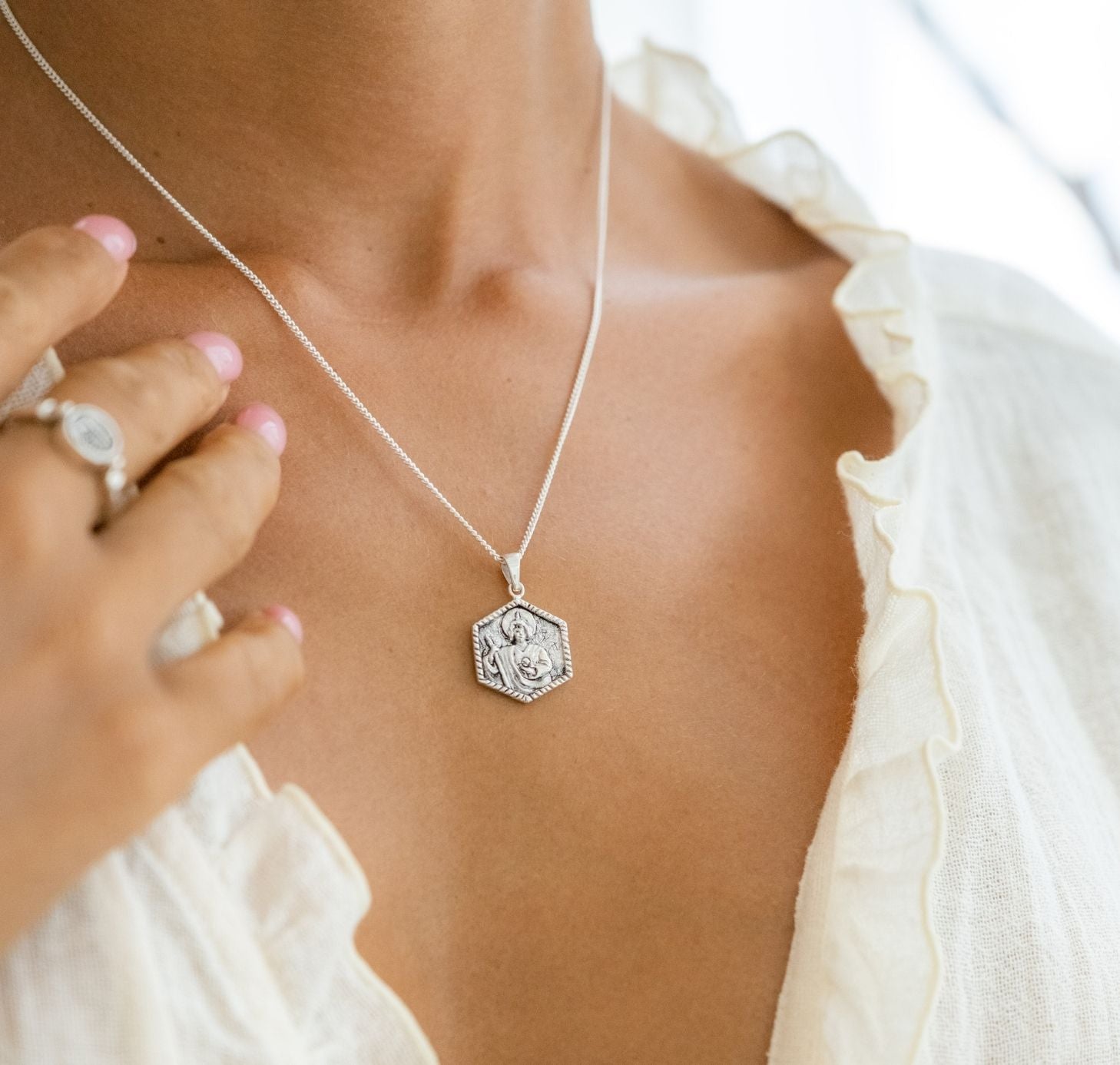 St Jude - Patron Saint of Friendship & Loyalty CHARM ONLY - Silver