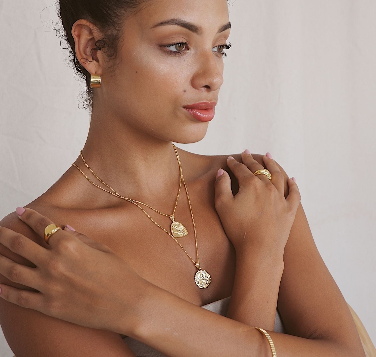 St Assisi - Patron Saint of Animals & the Environment Necklace - Gold