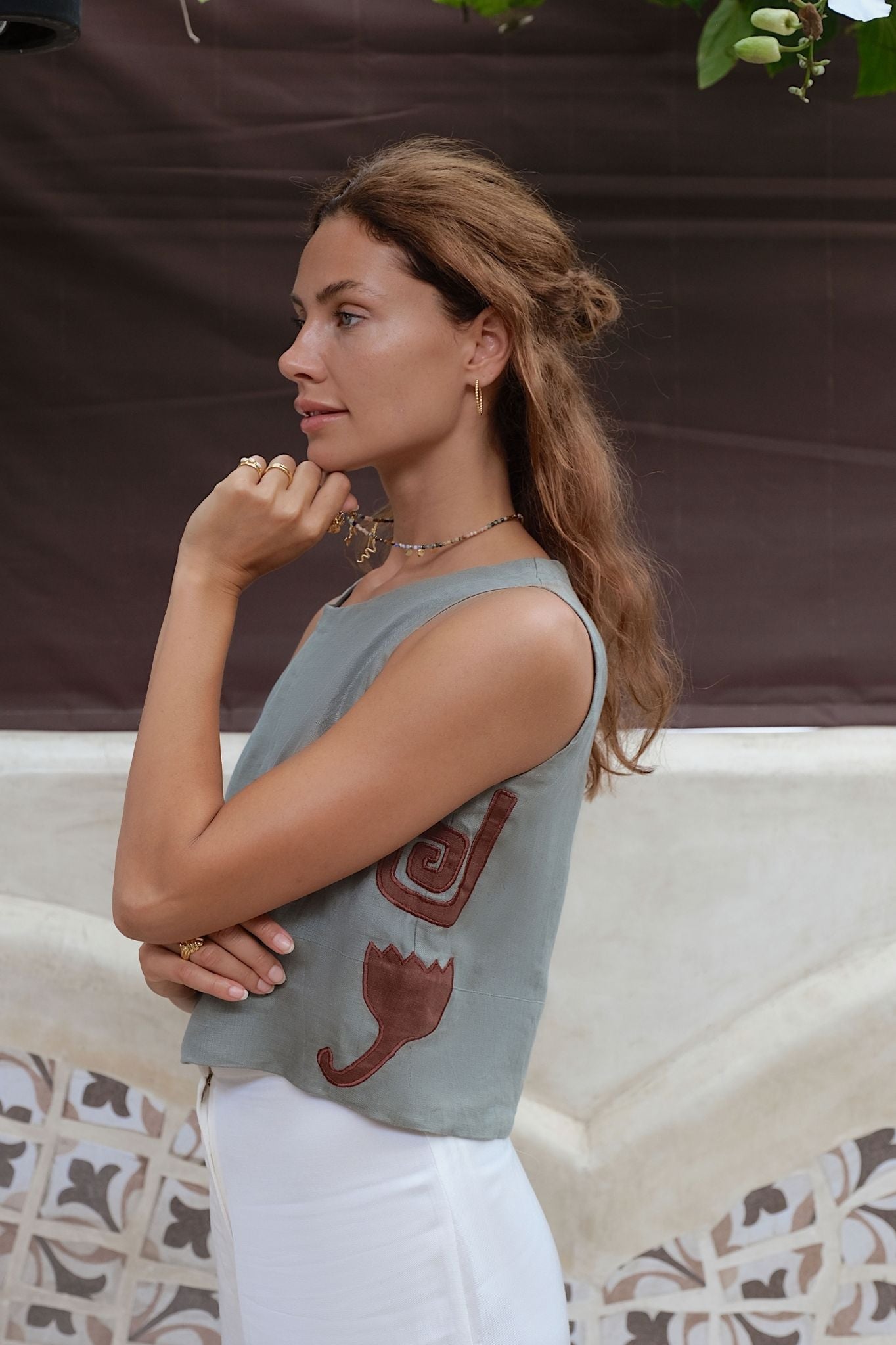 DAHLIA CROP TOP - Agave