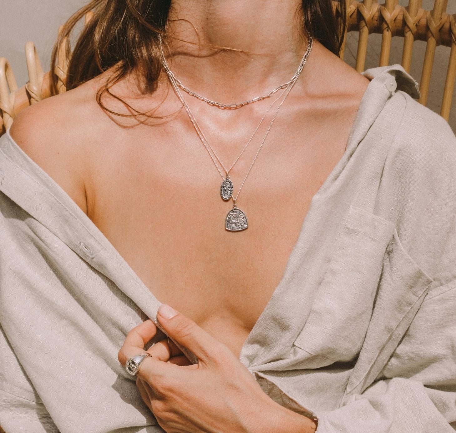 St Assisi - Patron Saint of Animals & the Environment Necklace - Silver