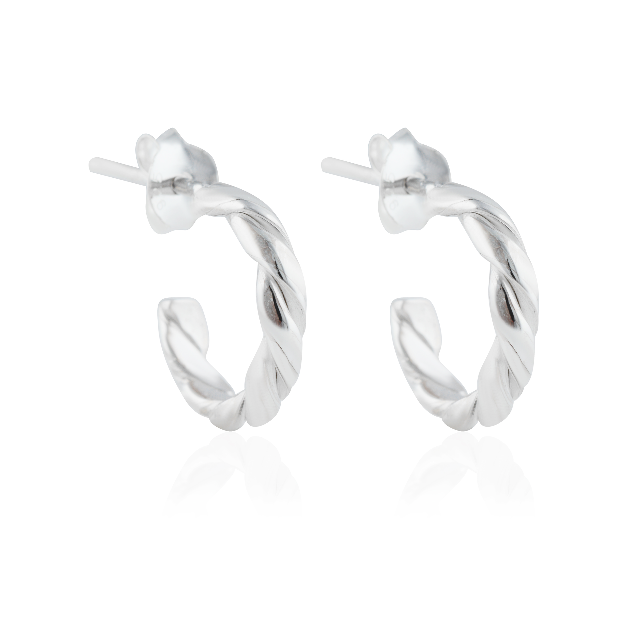 The Hudson Twisted Hoops 12mm - Silver