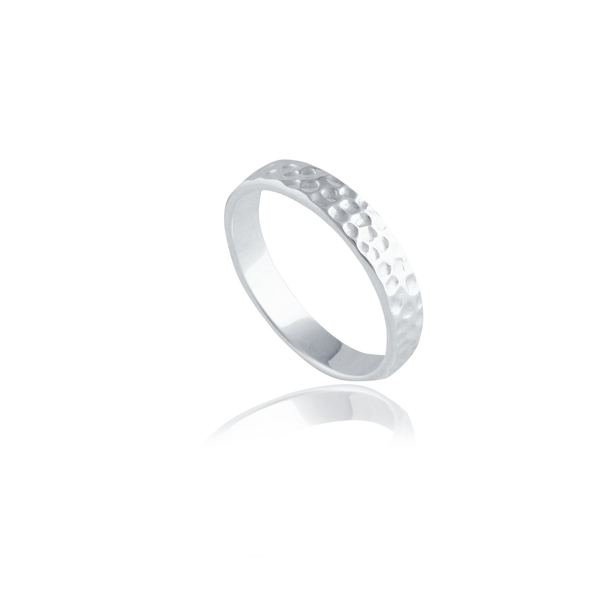 MOMA Hammered Ring 4mm - Silver