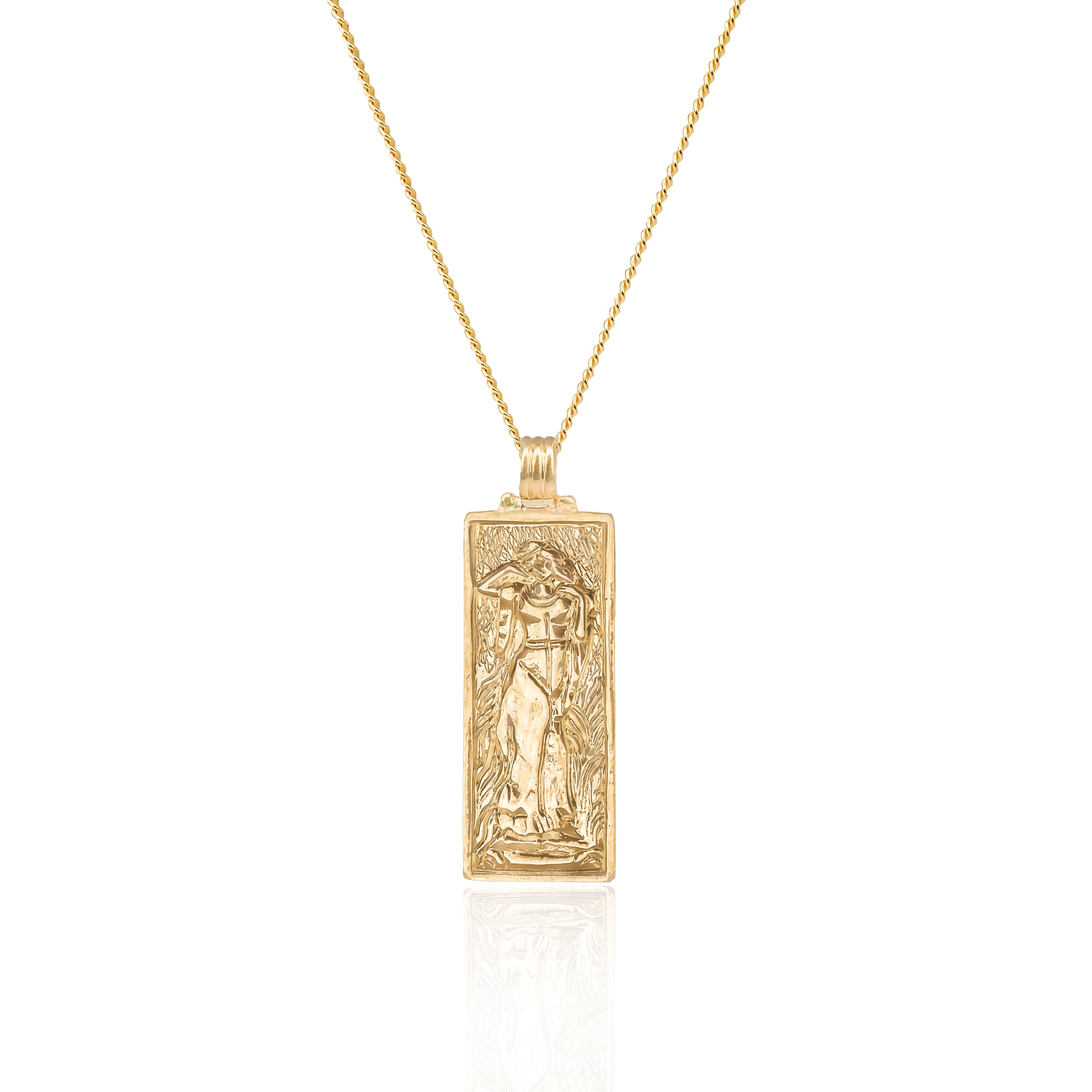 Gold Rectangle necklace for Goddess of Love