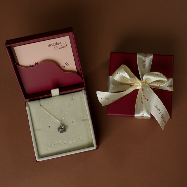 Guidance Necklace - Silver in packaging luna and rose