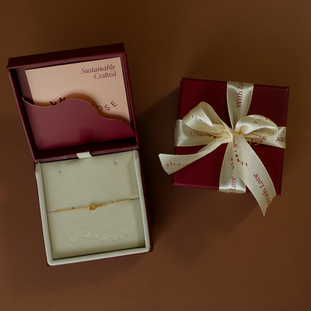 Key BFF Bracelet - SINGLE - Gold in packaging luna and rose