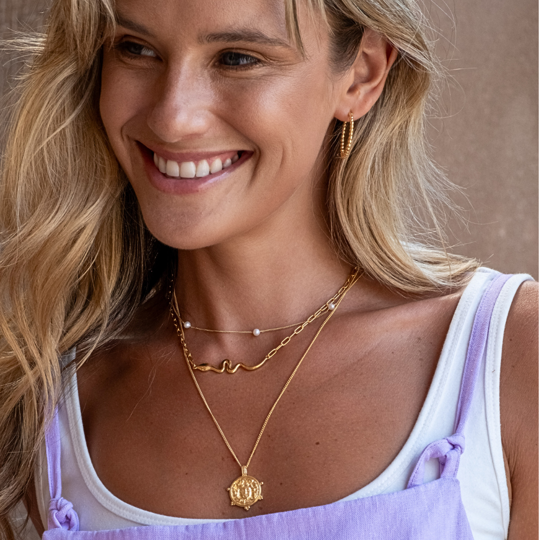 Medusa Pendant for Protection Necklace - Gold