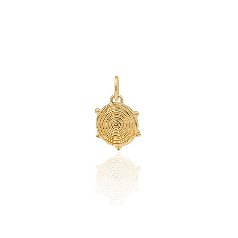 Mini Medusa charm gold back side