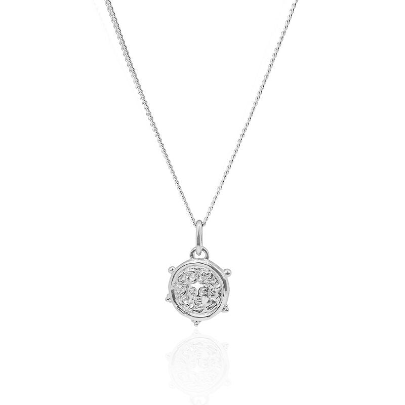 Mini Medusa necklace displayed on a clean white background