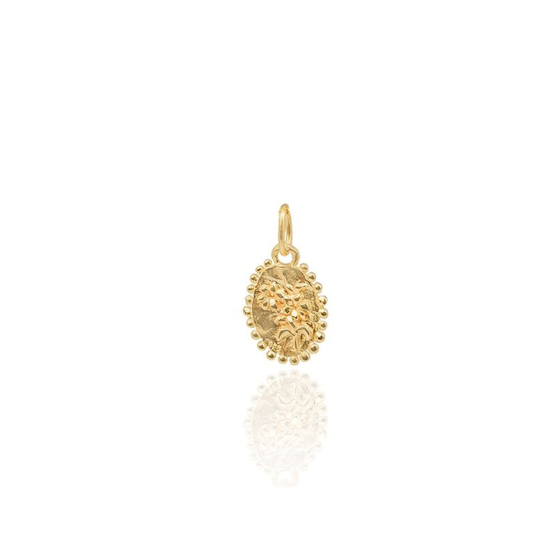 Mini Saint Anthony charm gold back side