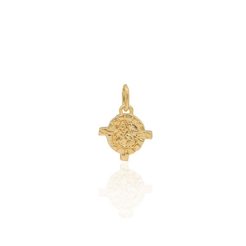 Mini Saint Dymphna charm gold