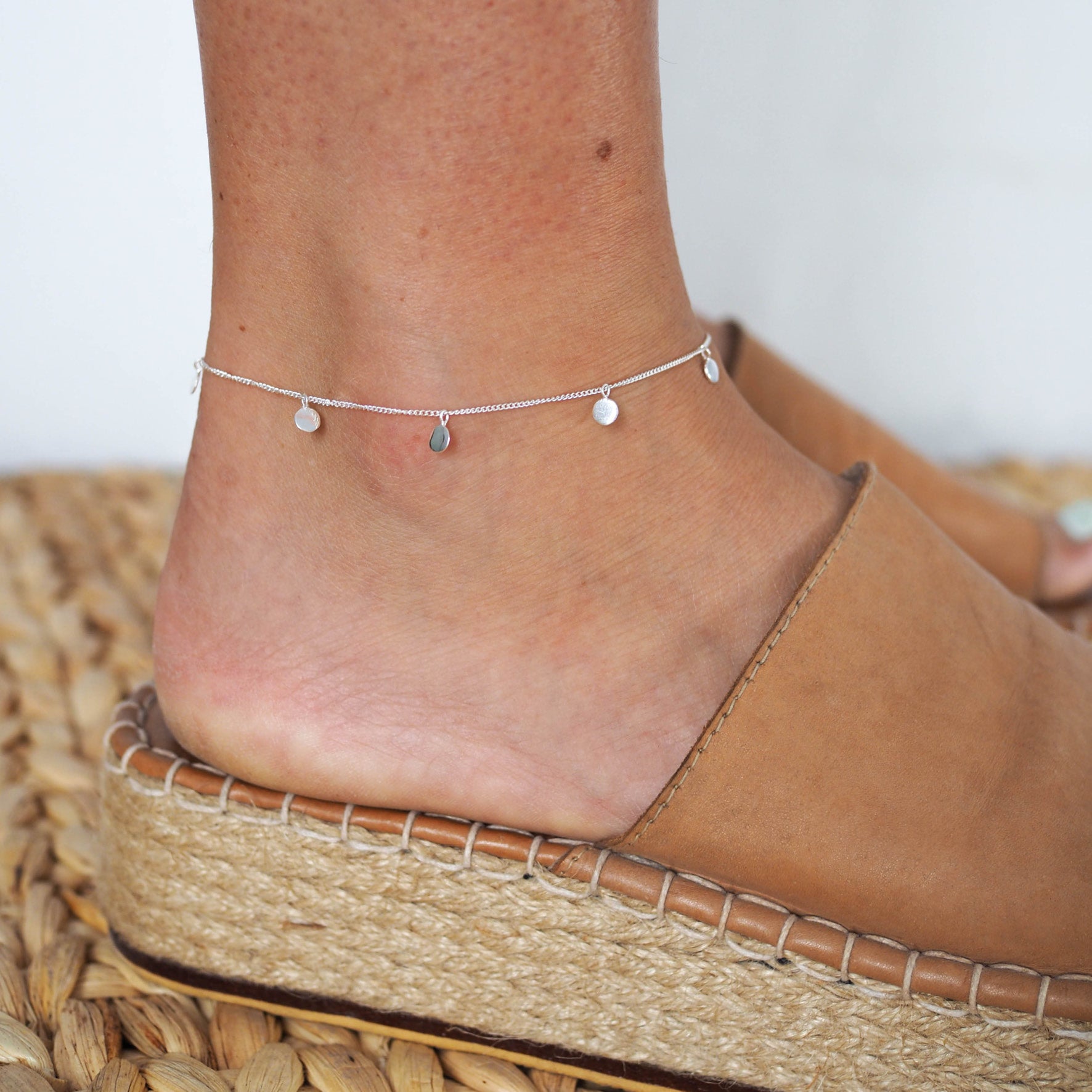 Liberty Droplet Anklet - Silver
