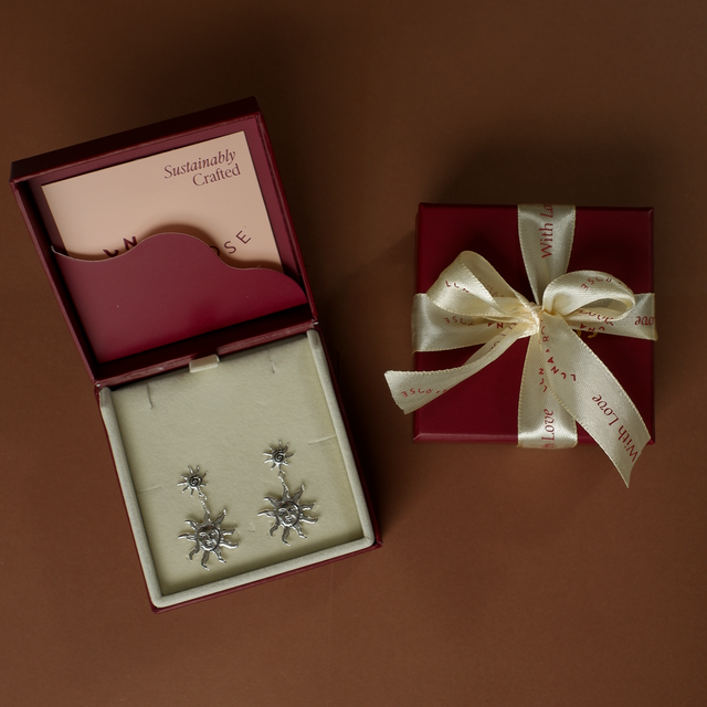 Neri x Luna & Rose - Double Sunshine Earrings - Silver