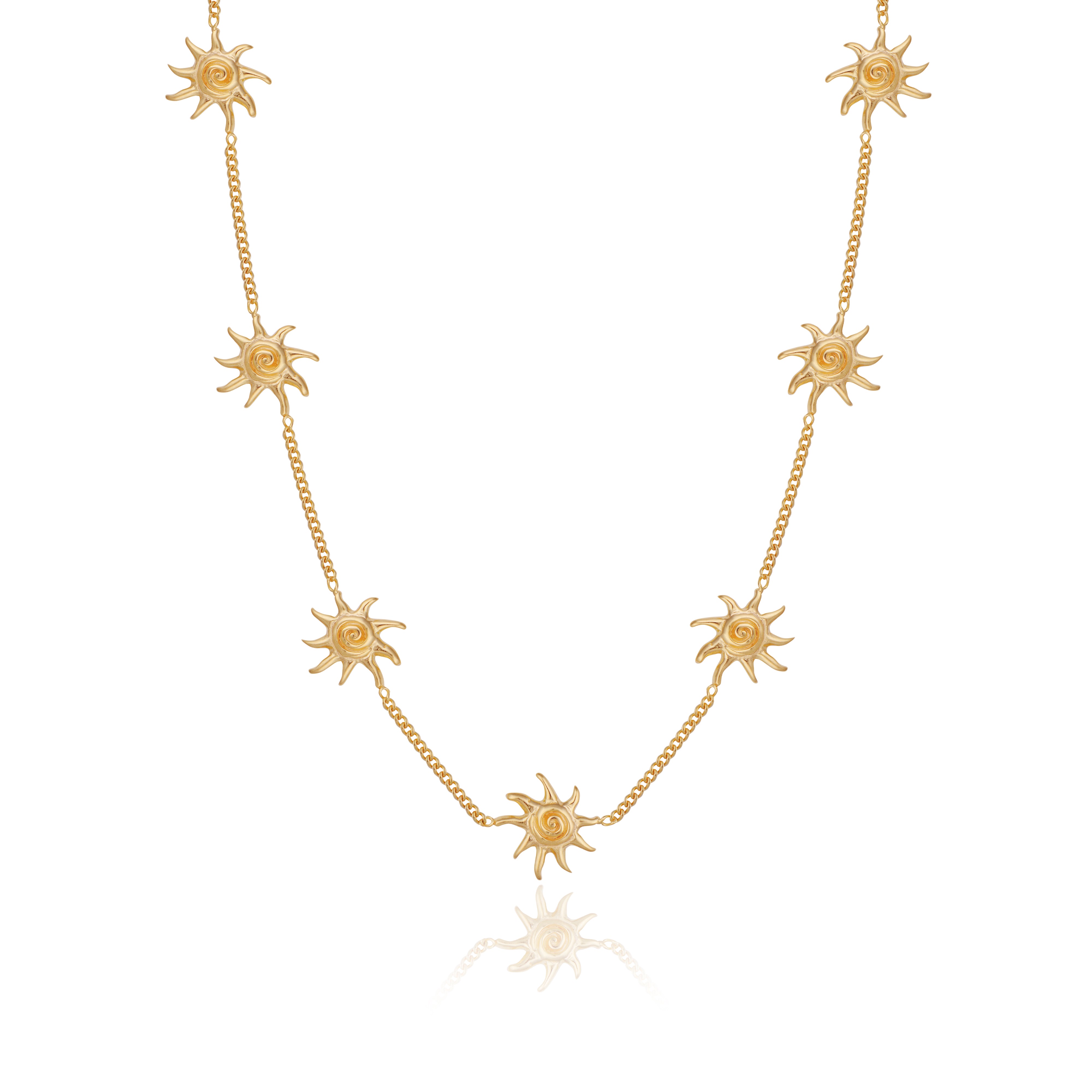 Neri x Luna & Rose - Celestial Sun Necklace - Gold
