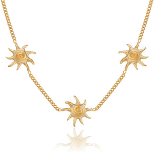 Neri x Luna & Rose - Celestial Sun Necklace - Gold