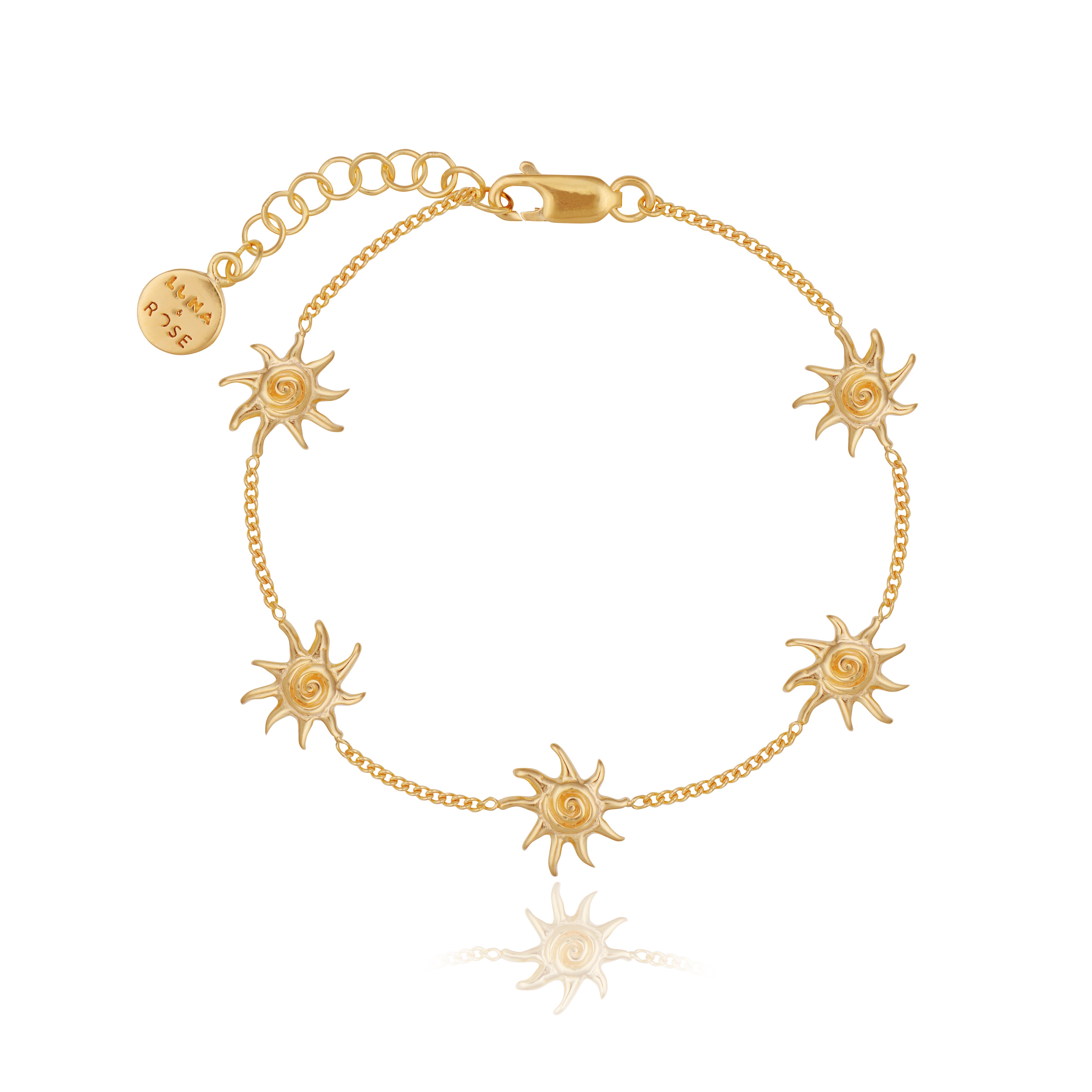 Neri x Luna & Rose - Celestial Sun Anklet - Gold