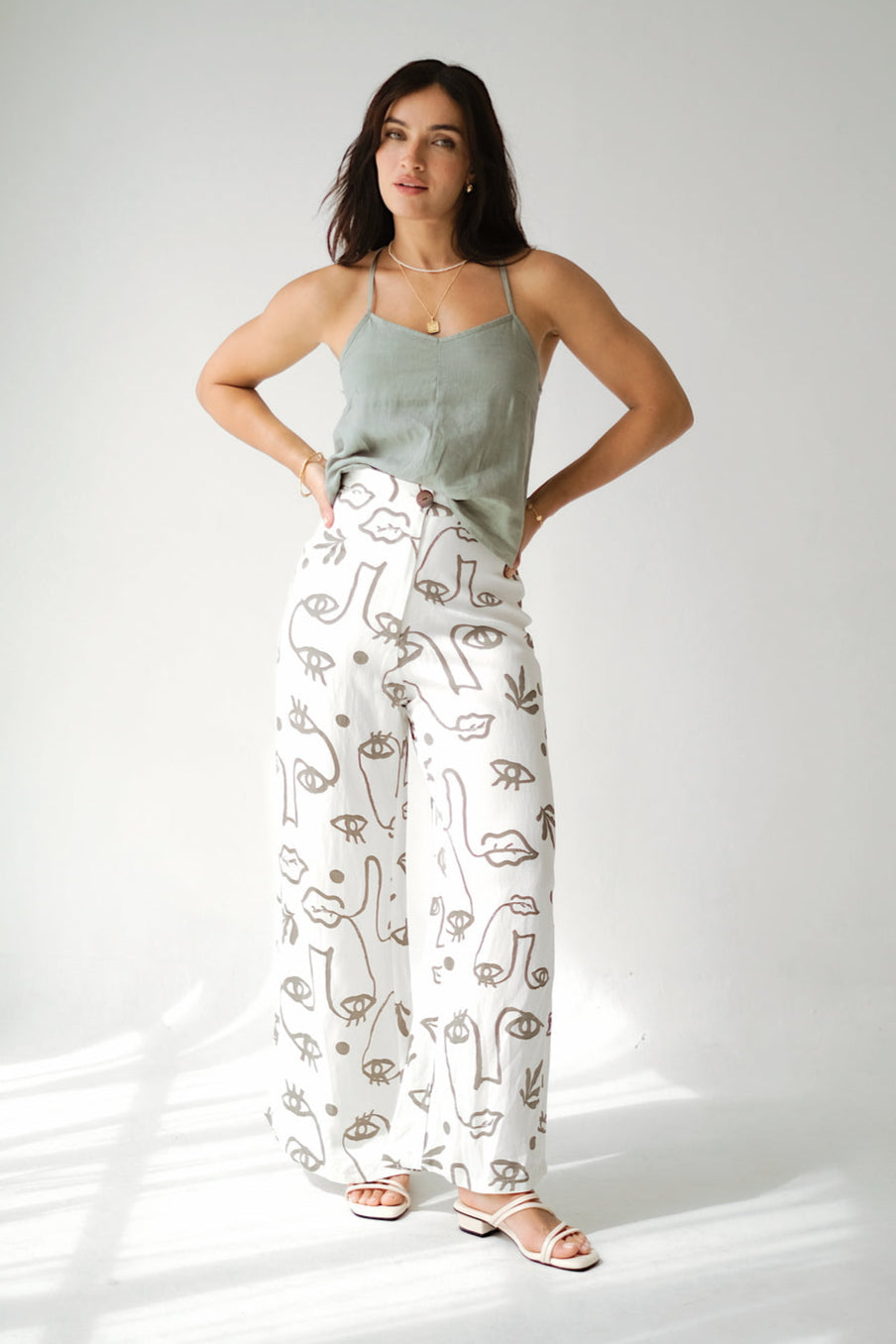 BANKS PANTS - Plant Eyes Sage