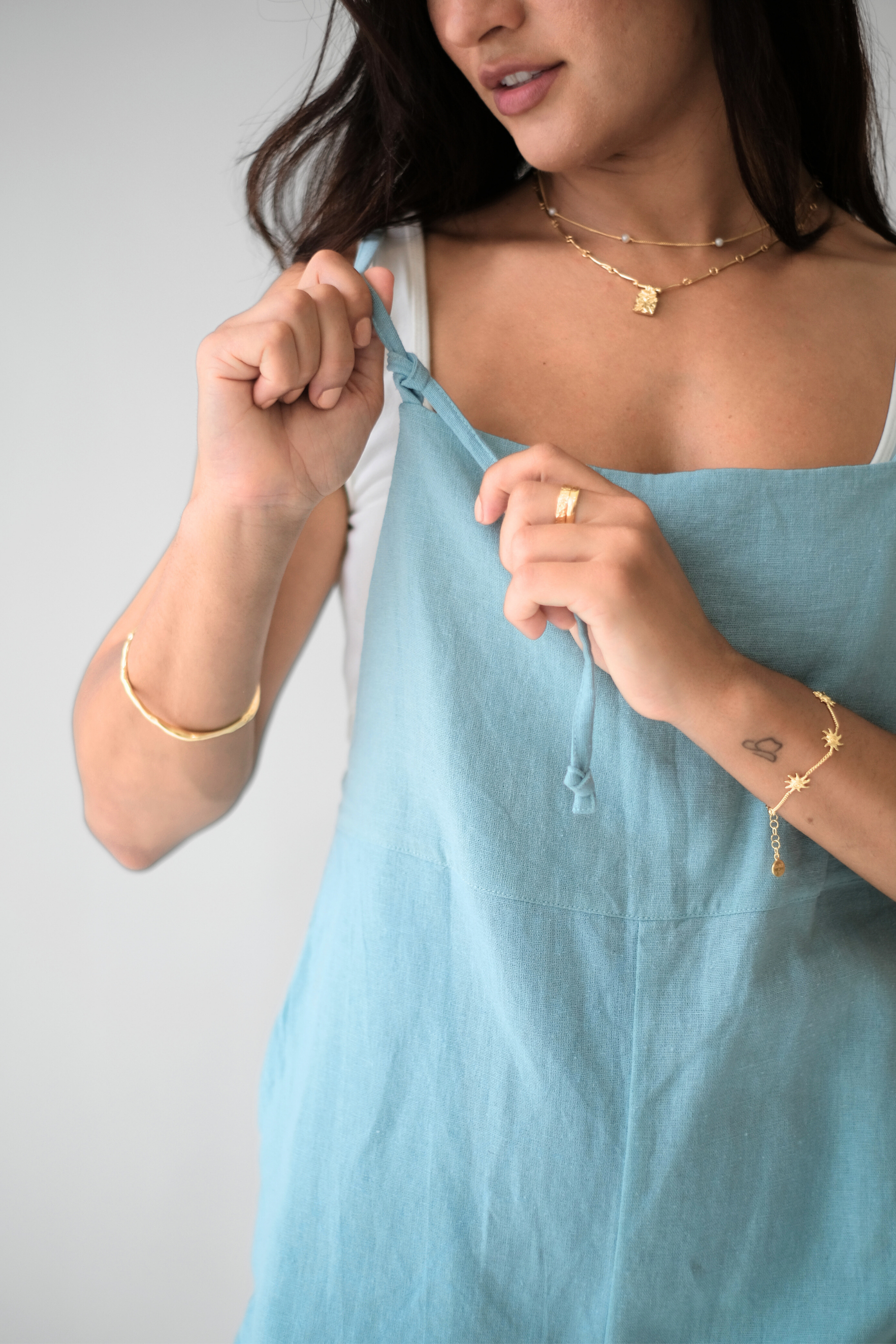 Ollie Overalls - Sky Blue