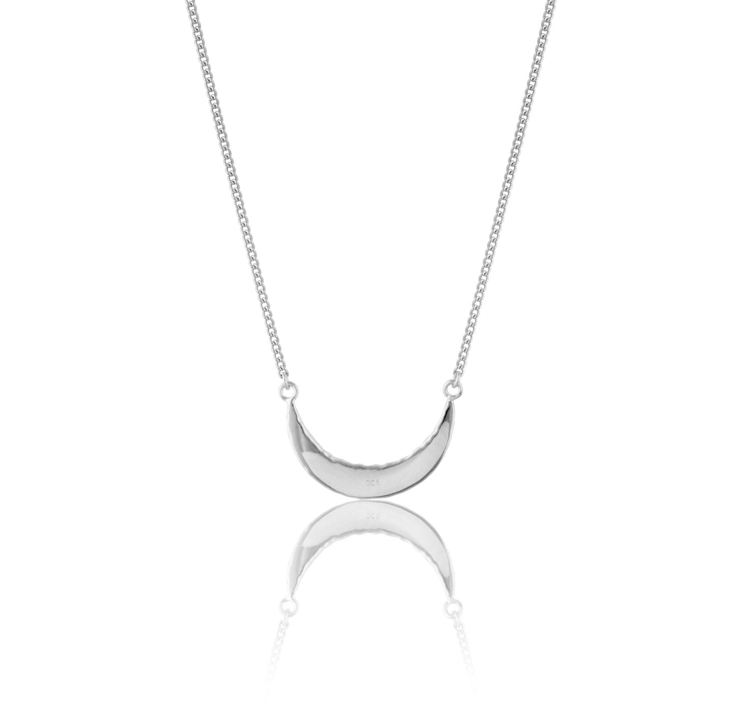 Clarity Crescent Necklace - Silver
