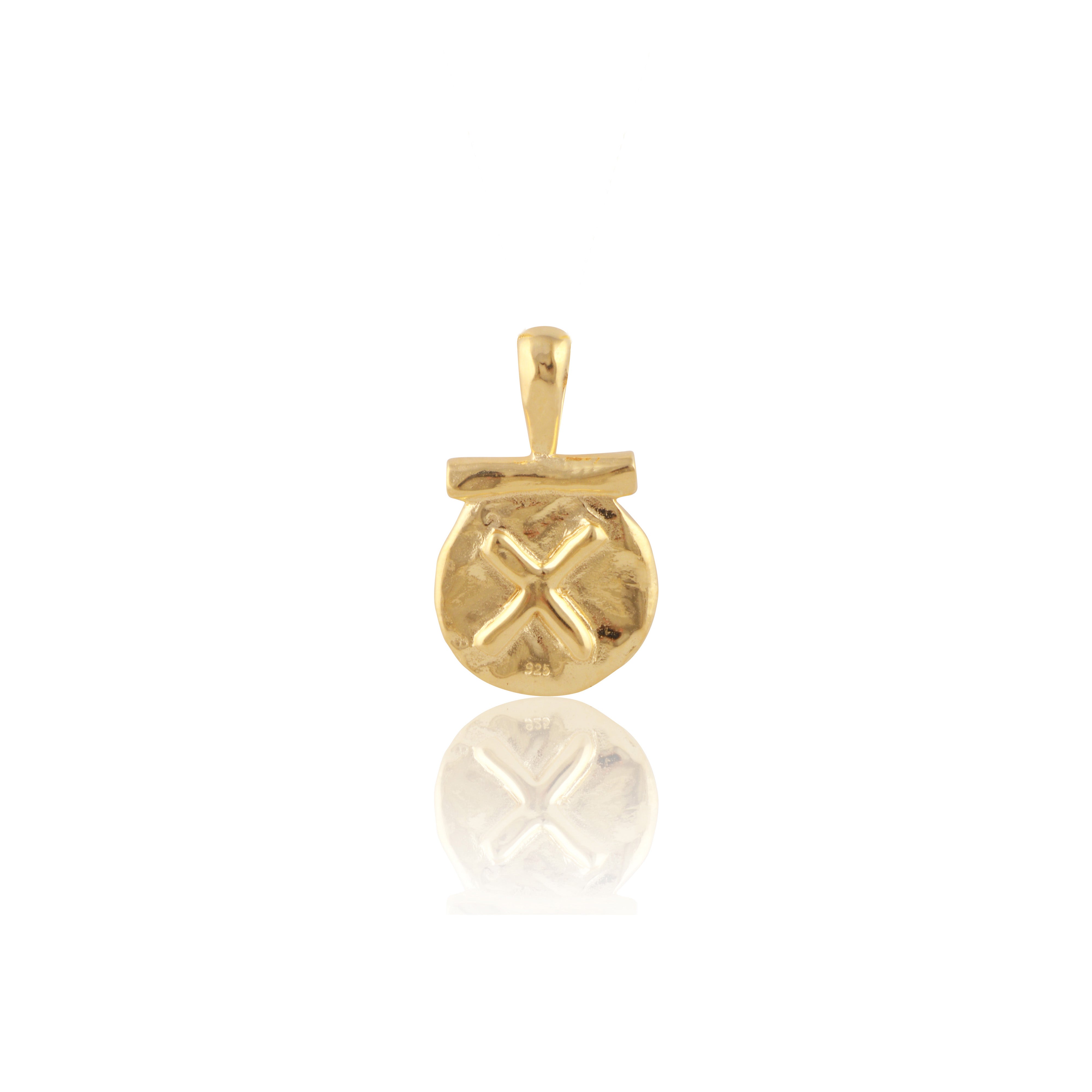 St Andrew charm gold on backside
