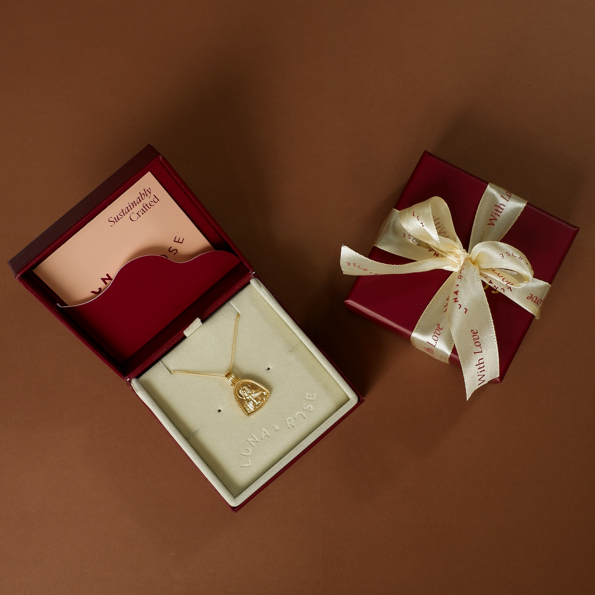 St Cecilia - Patroness of Music Gold in Packaging Luna and Rose