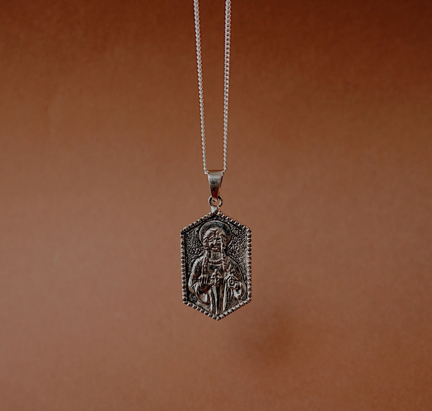 St Dwynwen pendant silver