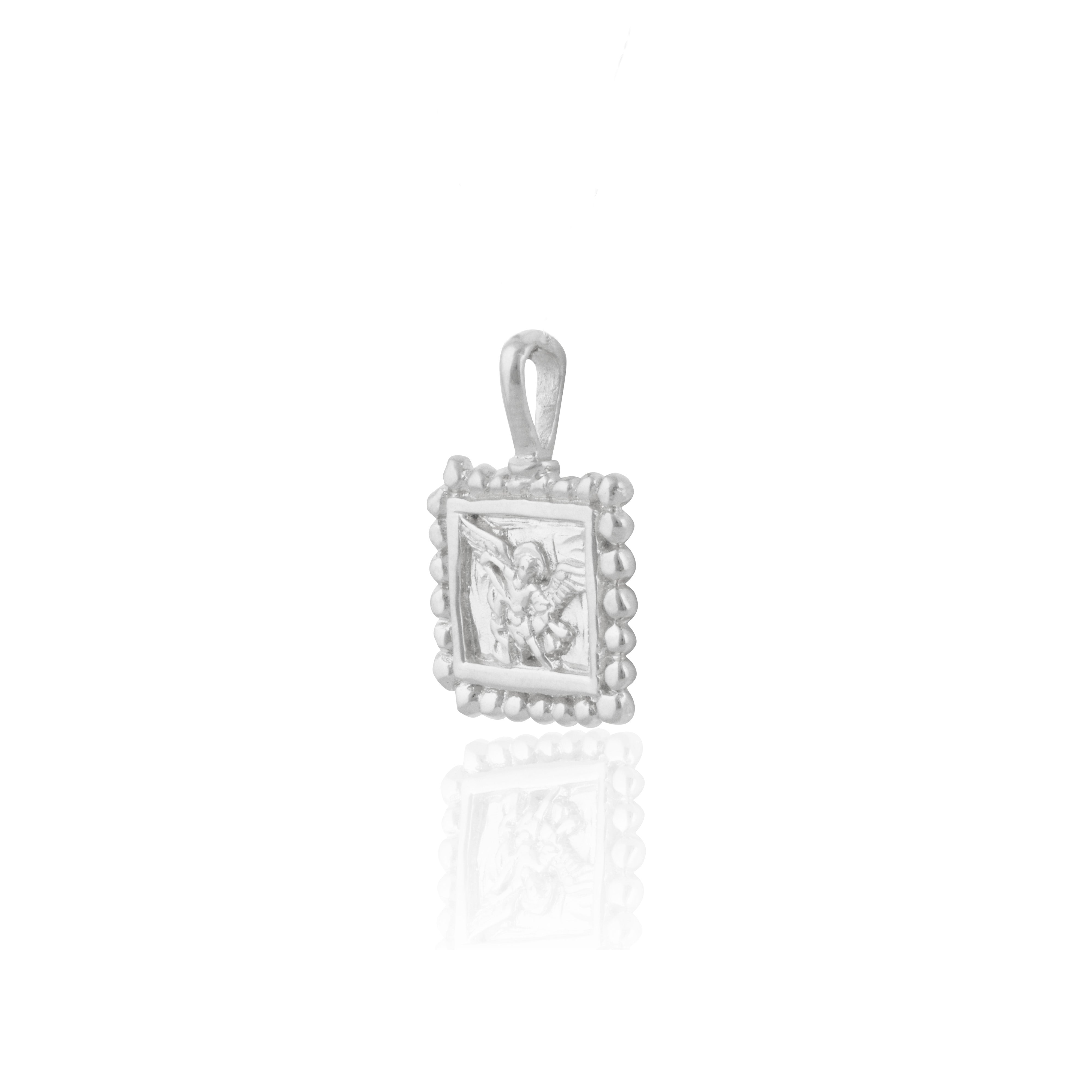 St Michael - Patron Saint of Protection & Overcoming Challenges CHARM ONLY - Silver